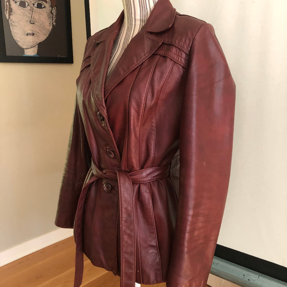 Wilsons Vintage Leather Jacket Size 12 Womens - Picture 3 of 7